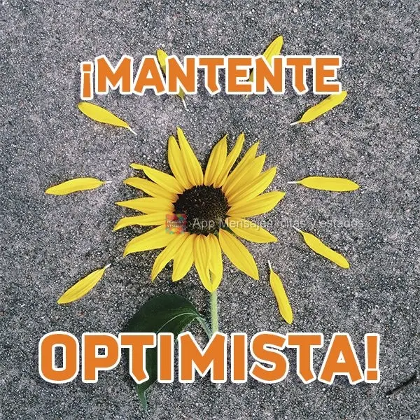 ¡Mantente optimista!