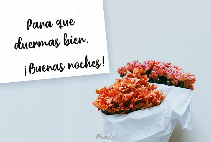 Para que duermas bien. ¡Buenas noches!