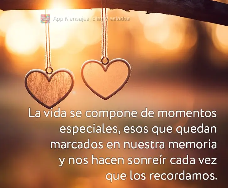 La vida se compone de momentos especiales, esos que quedan marcados en nuestra memoria y nos hacen sonreír cada vez que los recordamos.