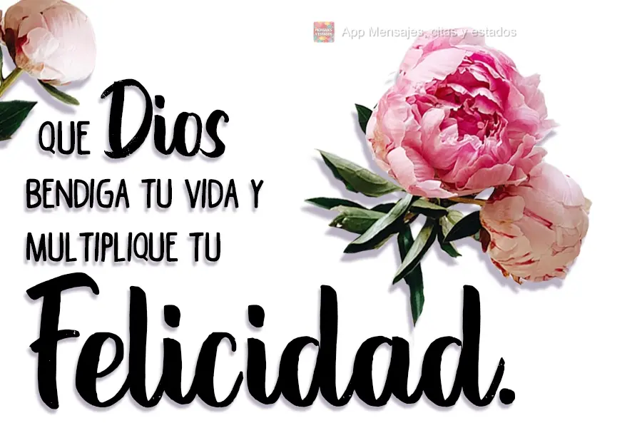 Que Dios bendiga tu vida y multiplique tu felicidad.