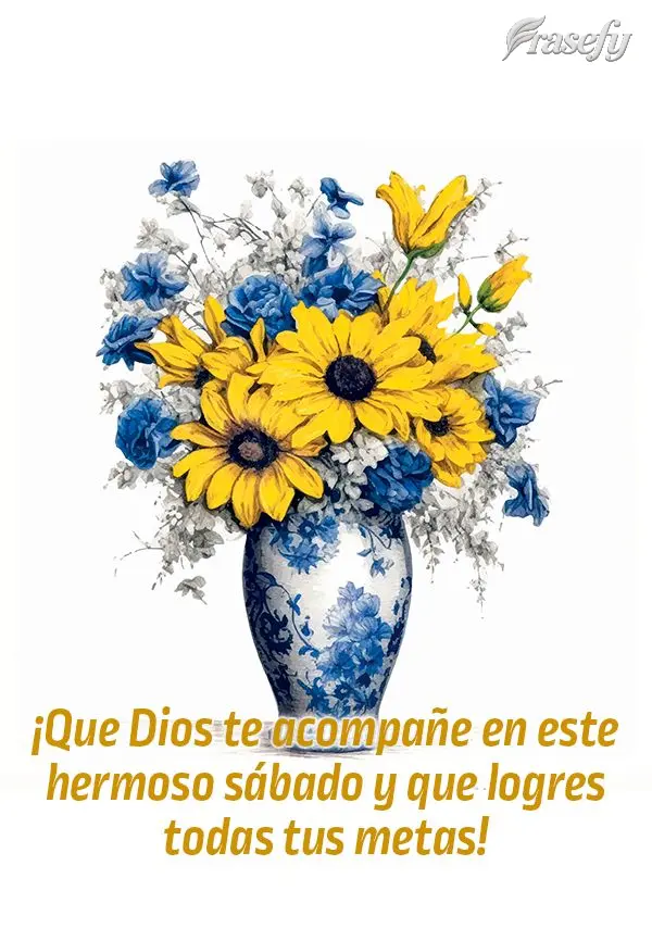 ¡Que Dios te acompañe en este hermoso sábado y que logres todas tus metas!