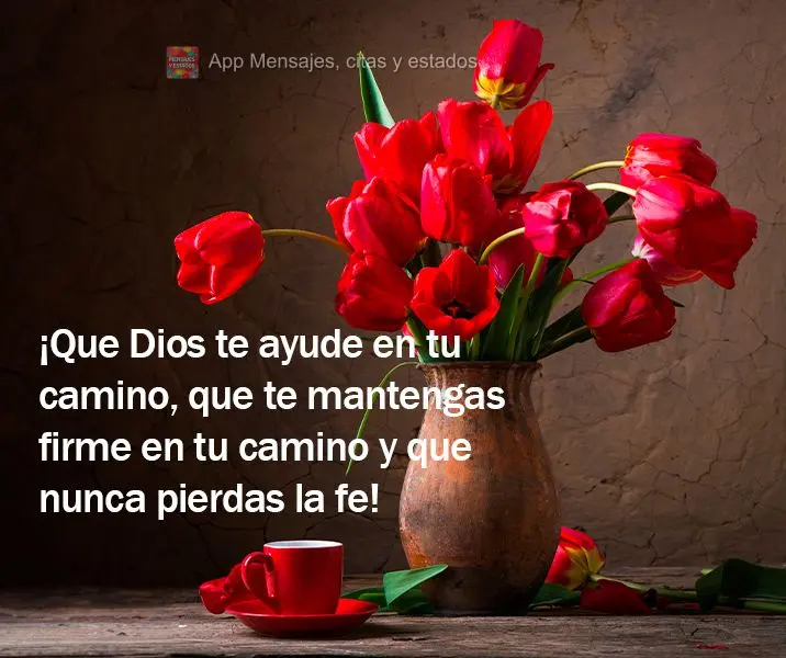 ¡Que Dios te ayude en tu camino, que te mantengas firme en tu camino y que nunca pierdas la fe!