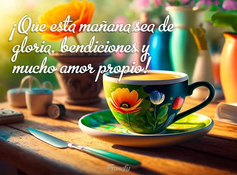 ¡Que esta mañana sea de gloria, bendiciones y mucho amor propio!