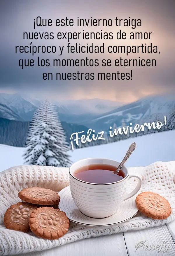 Que este inverno venha trazendo novas experiência de amor recíproco e felicidade compartilhada, que os momentos sejam eternizados em nossas mentes! Fel...