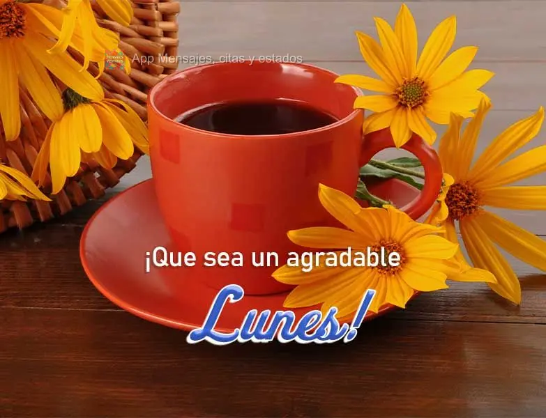 ¡Que sea un agradable lunes!