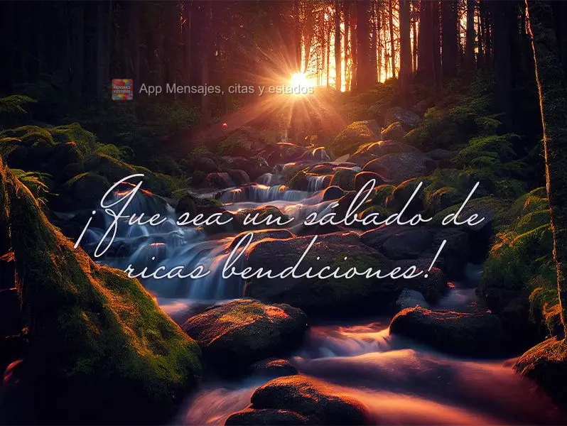 ¡Que sea un sábado de ricas bendiciones!
