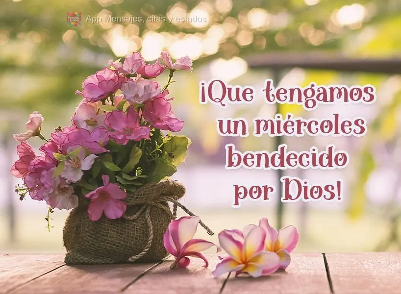 ¡Que tengamos un miércoles bendecido por Dios!