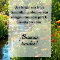 Que tengan una tarde tranquila y productiva, con energías renovadas para lo que está por venir.
¡Buenas tardes!