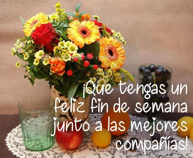 ¡Que tengas un feliz fin de semana junto a las mejores compañías!