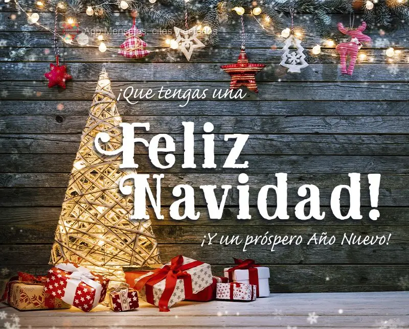 ¡Que tengas una feliz Navidad! ¡Y un próspero Año Nuevo!