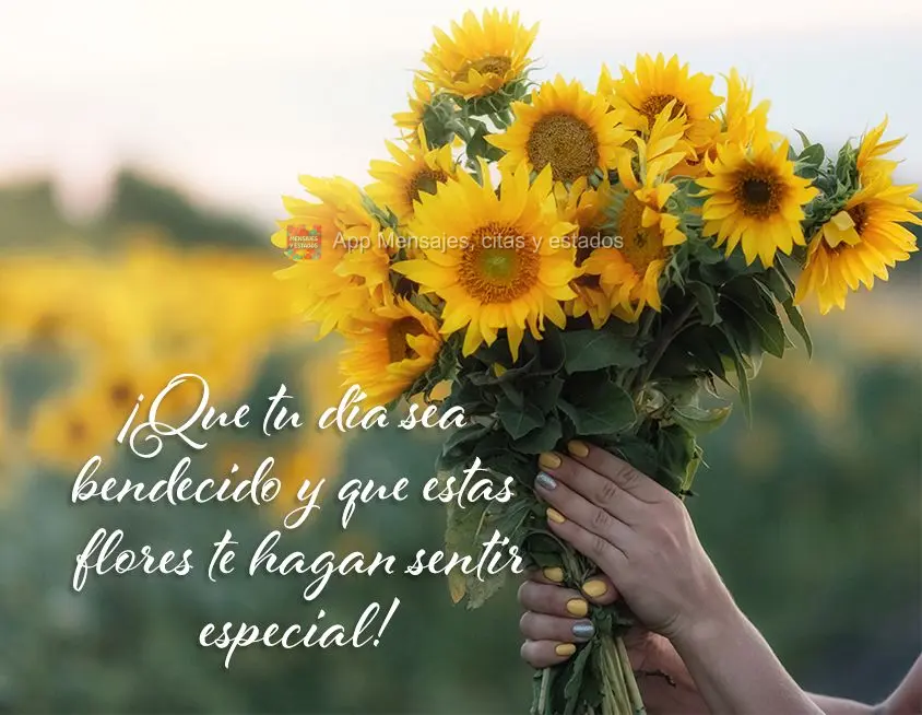 ¡Que tu día sea bendecido y que estas flores te hagan sentir especial!