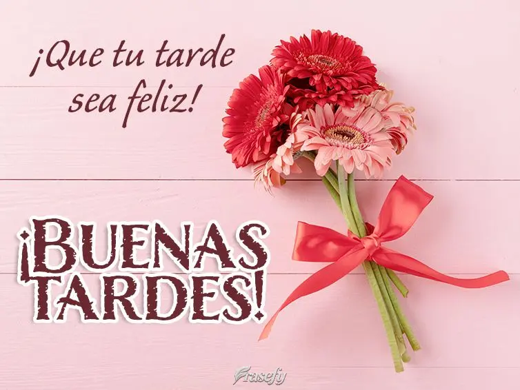 ¡Que tu tarde sea feliz! ¡Buenas tardes!