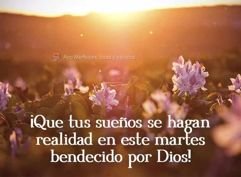 ¡Que tus sueños se hagan realidad en este martes bendecido por Dios!