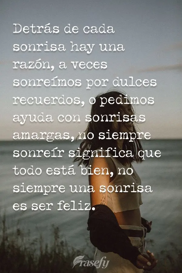 Atrás de todo sorriso há um motivo pelo qual se está sorrindo. As vezes sorrimos por doces lembranças, ou pedimos socorro com sorrisos amargos. Nem s...