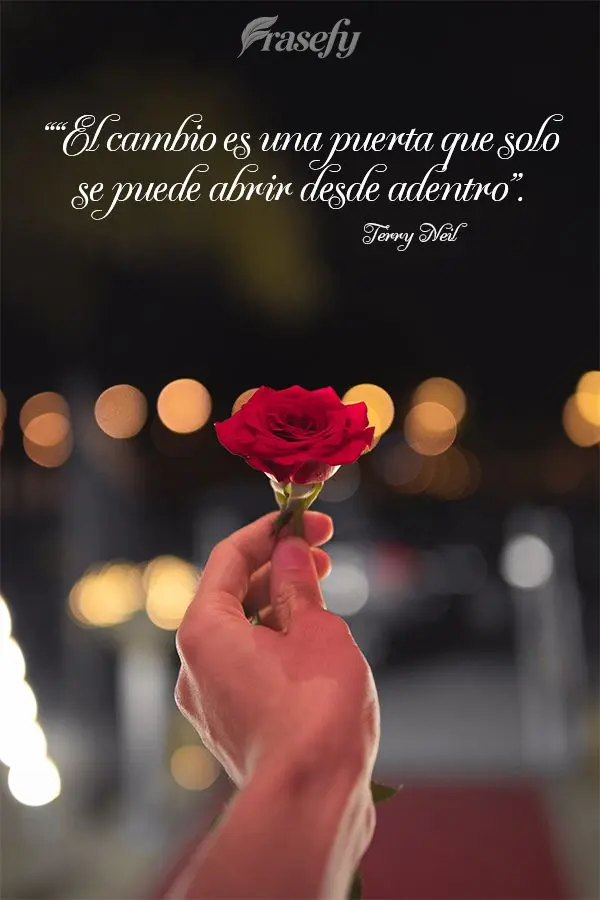 “El cambio es una puerta que solo se puede abrir desde adentro”. Terry Neil
