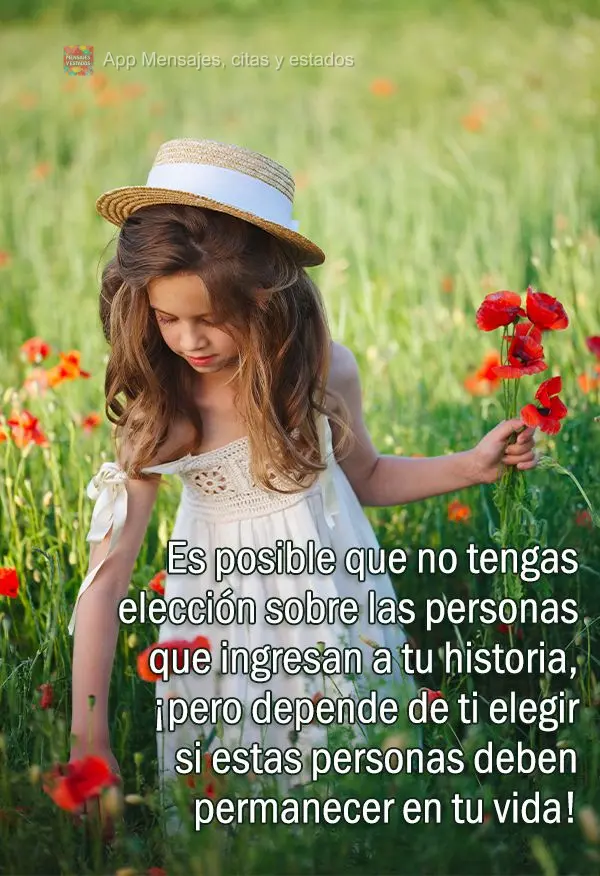 Es posible que no tengas elección sobre las personas que ingresan a tu historia, ¡pero depende de ti elegir si estas personas deben permanecer en tu vi...