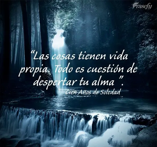“Las cosas tienen vida propia. Todo es cuestión de despertar tu alma ". Cien Años de Soledad
