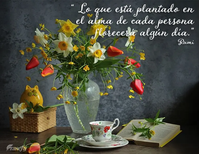 "Lo que está plantado en el alma de cada persona florecerá algún día". Rumi