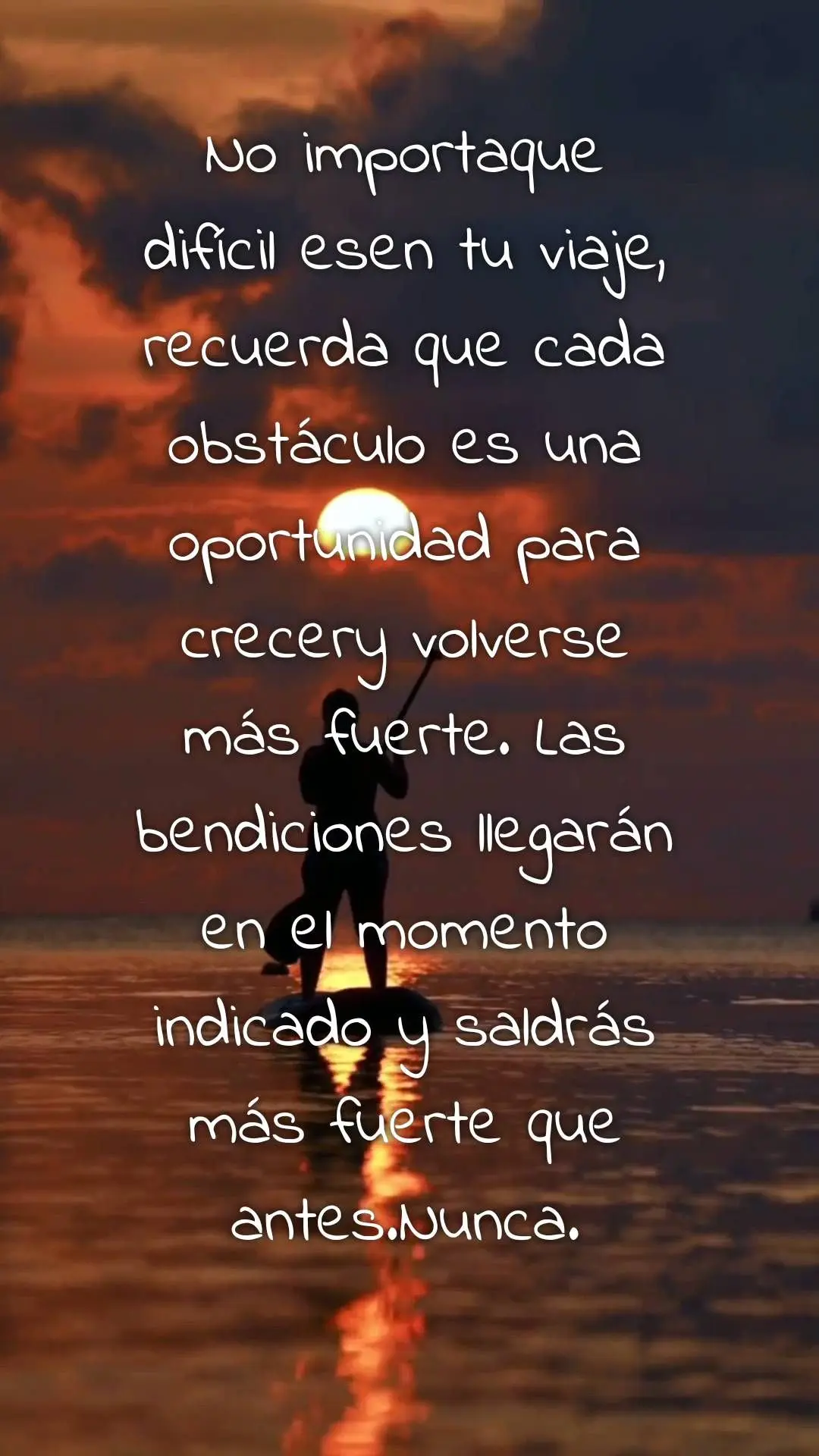 No importa
que difícil es
en tu viaje, recuerda que cada obstáculo es una oportunidad para crecer
y volverse más fuerte.
Las bendiciones llegarán...