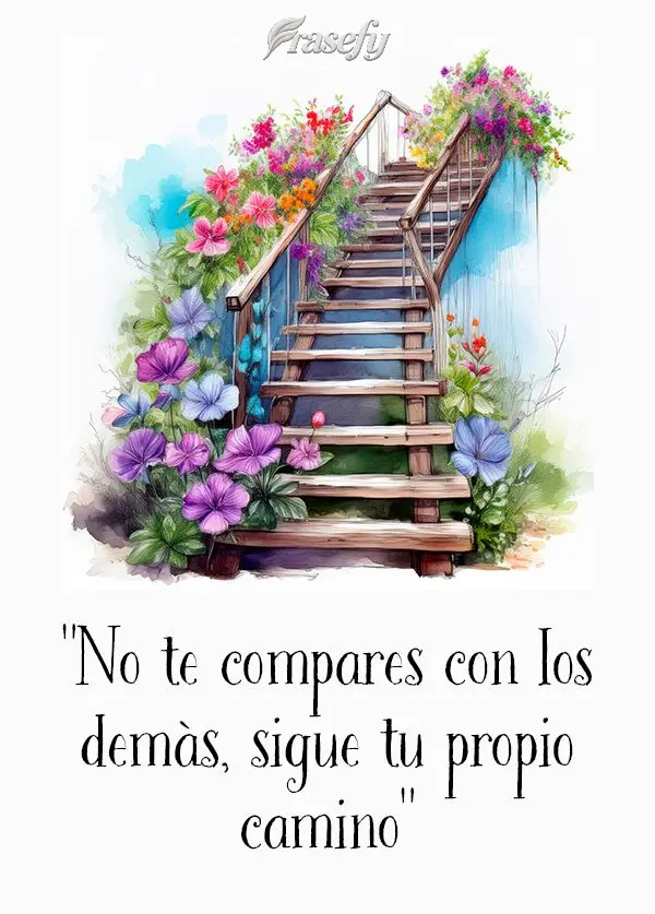 "No te compares con los demás, sigue tu propio camino"