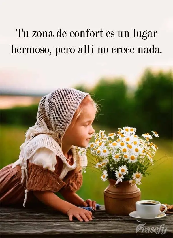 Tu zona de confort es un lugar hermoso, pero allí no crece nada.