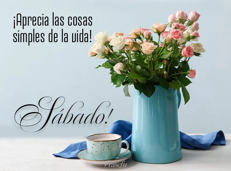 ¡Aprecia las cosas simples de la vida! Sábado
