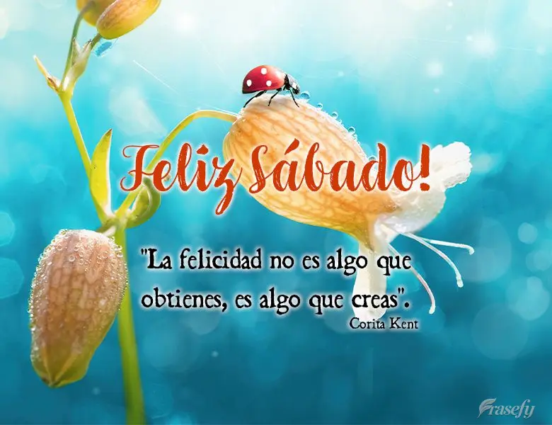 "La felicidad no es algo que obtienes, es algo que creas". Feliz Sábado! Corita Kent