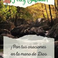 ¡Pon tus oraciones en la mano de Dios y vive tu día intensamente sin miedo a ser feliz! ¡Feliz Sábado! 