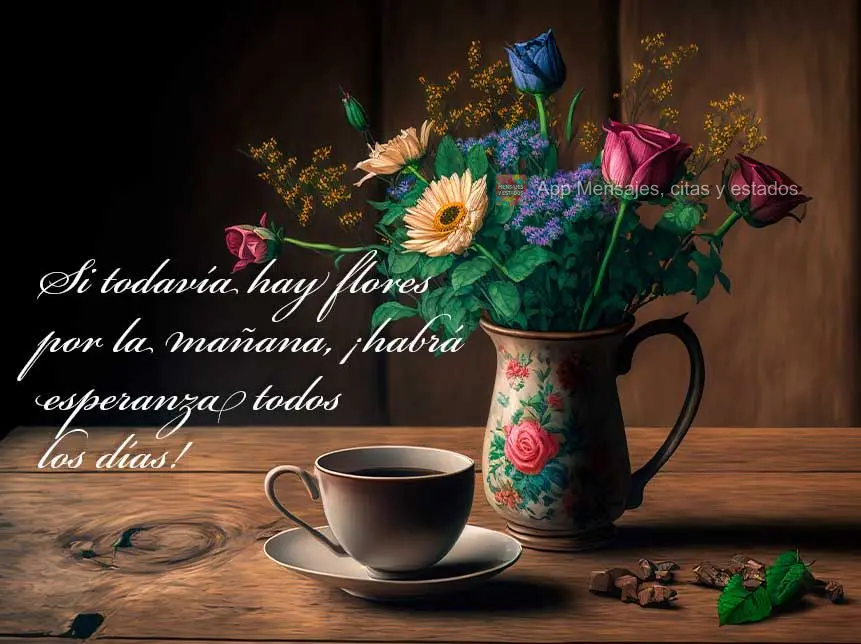 Si todavía hay flores por la mañana, ¡habrá esperanza todos los días!