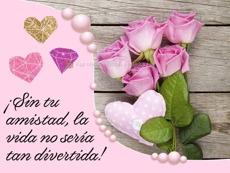 ¡Sin tu amistad, la vida no sería tan divertida!