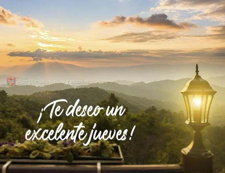 ¡Te deseo un excelente jueves!