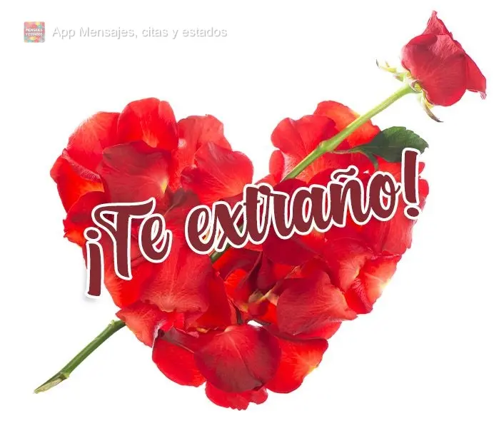 ¡Te extraño!