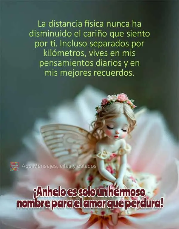 La distancia física nunca ha disminuido el cariño que siento por ti. Incluso separados por kilómetros, vives en mis pensamientos diarios y en mis mejo...