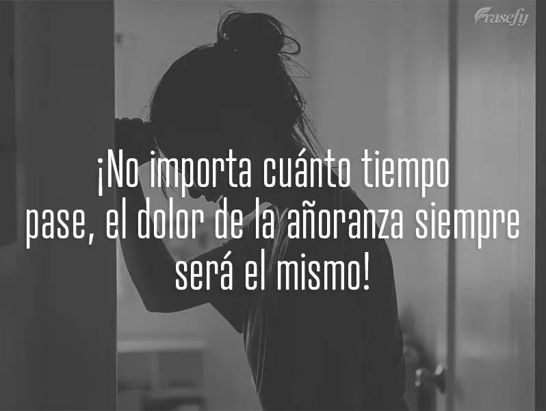 ¡No importa cuánto tiempo pase, el dolor de la añoranza siempre será el mismo!