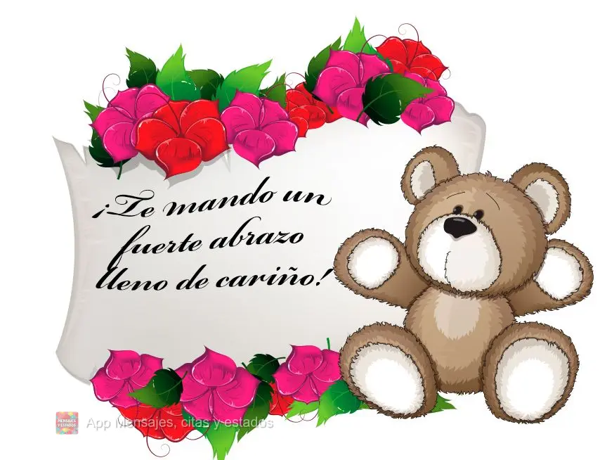 ¡Te mando un fuerte abrazo lleno de cariño!