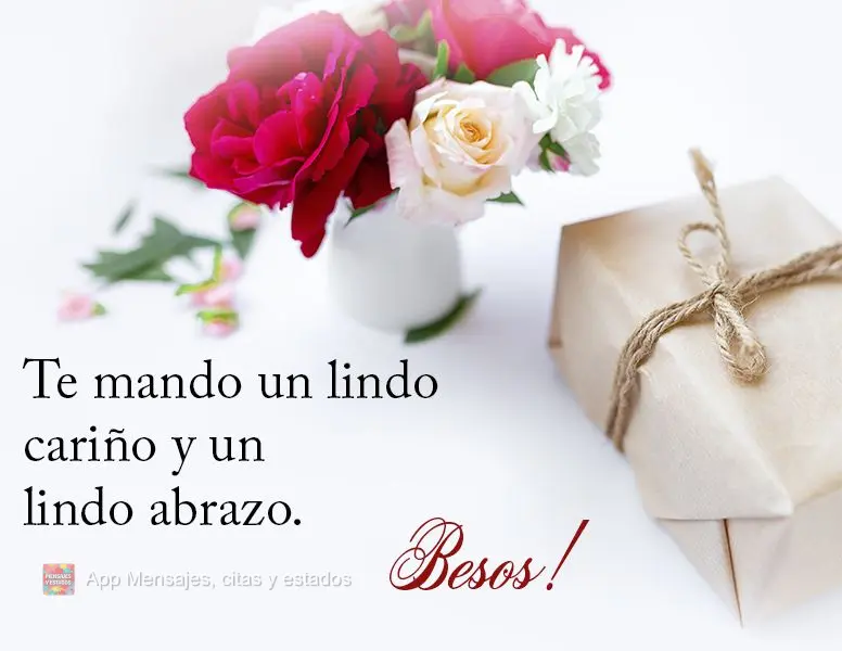 Te mando un lindo cariño y un lindo abrazo. ¡Besos!