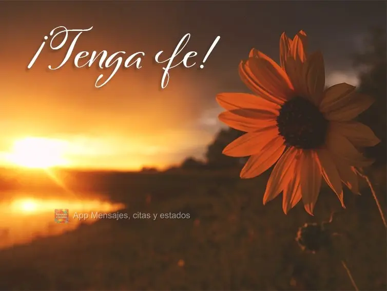 ¡Tenga fe!