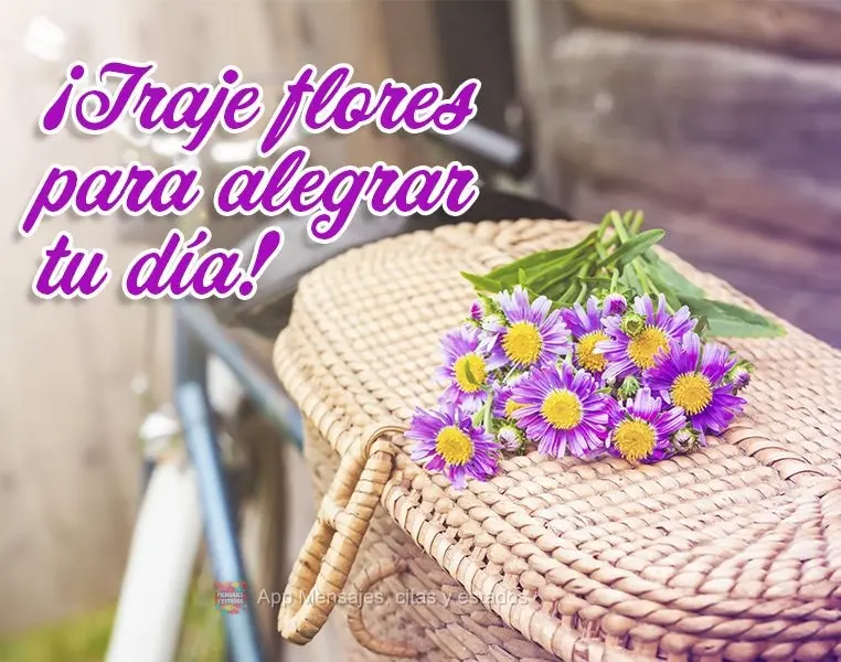¡Traje flores para alegrar tu día!