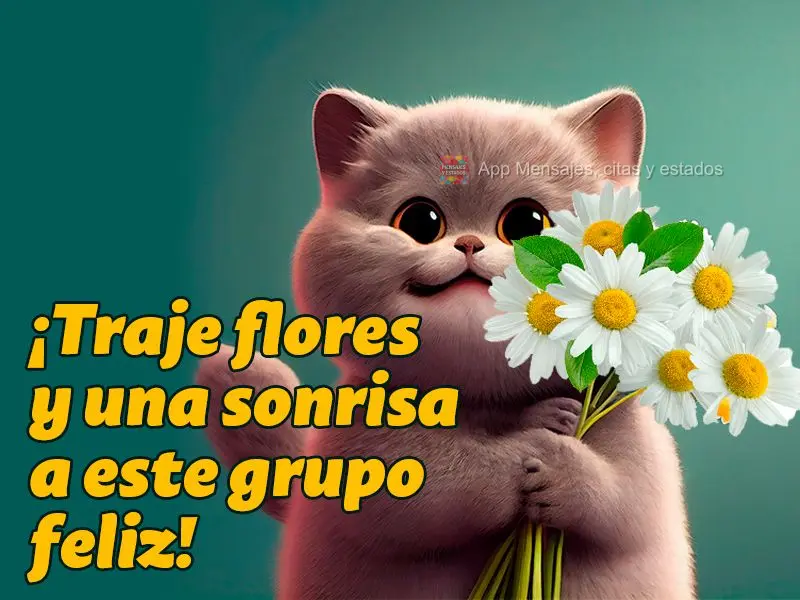 ¡Traje flores y una sonrisa a este grupo feliz!