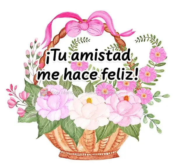 ¡Tu amistad me hace feliz!
