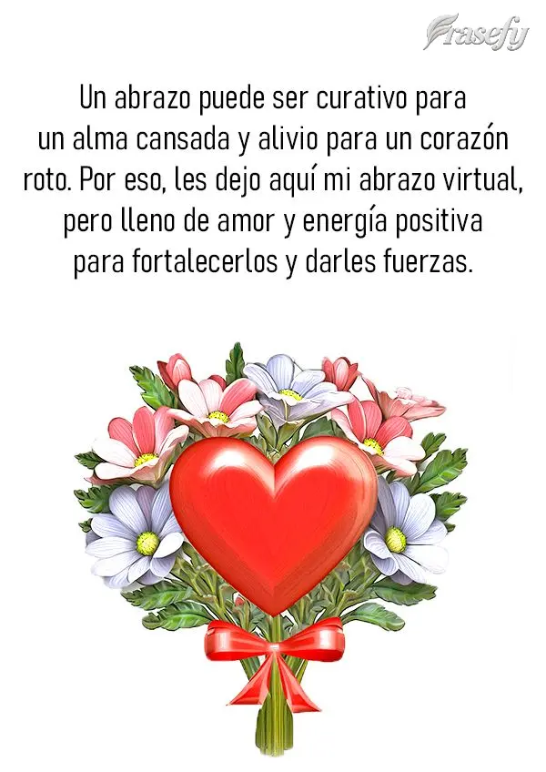 Um abraço pode ser a cura para uma alma cansada e o alívio para um coração partido. Por isso, deixo aqui o meu abraço virtual, mas cheio de amor e e...