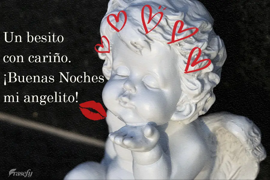 Un besito con cariño. ¡Buenas noches mi angelito!