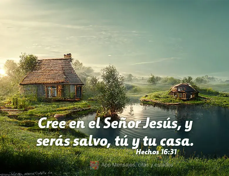 Cree en el Señor Jesús, y serás salvo, tú y tu casa. Hechos 16:31