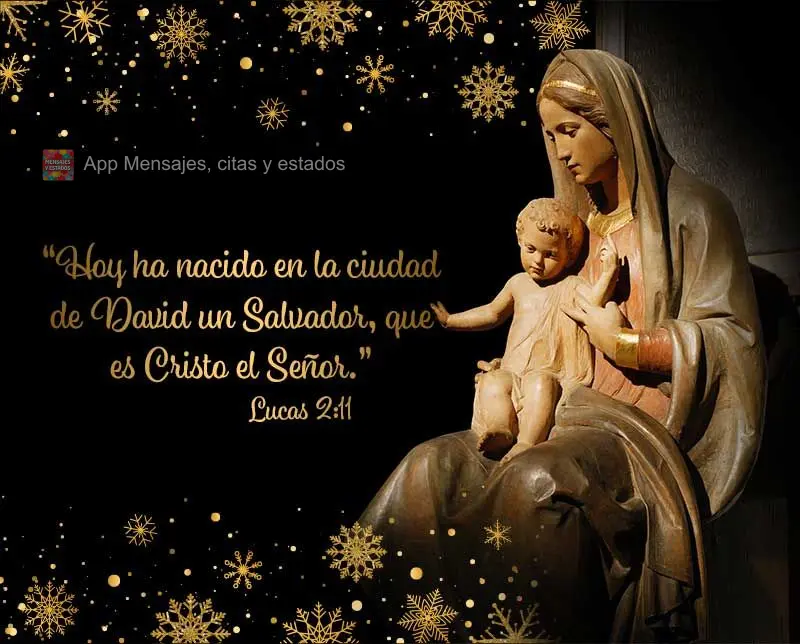 “Hoy ha nacido en la ciudad de David un Salvador, que es Cristo el Señor.” Lucas 2:11
