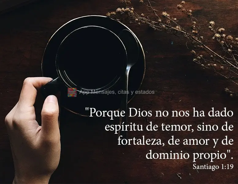 "Por tanto, mis amados hermanos, todo hombre está listo para escuchar, pero no para hablar, ni para la ira". Santiago 1:19