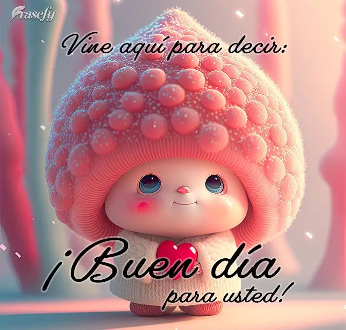 Vine aquí para decir: ¡Buen día para usted!
