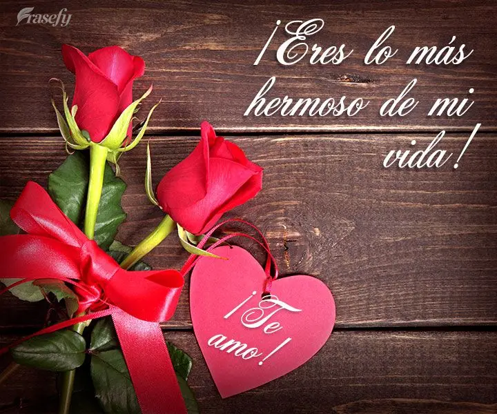 ¡Eres lo más hermoso de mi vida! ¡Te amo!