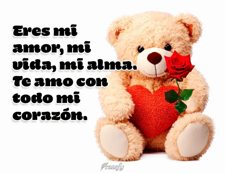 Eres mi amor, mi vida, mi alma. Te amo con todo mi corazón.