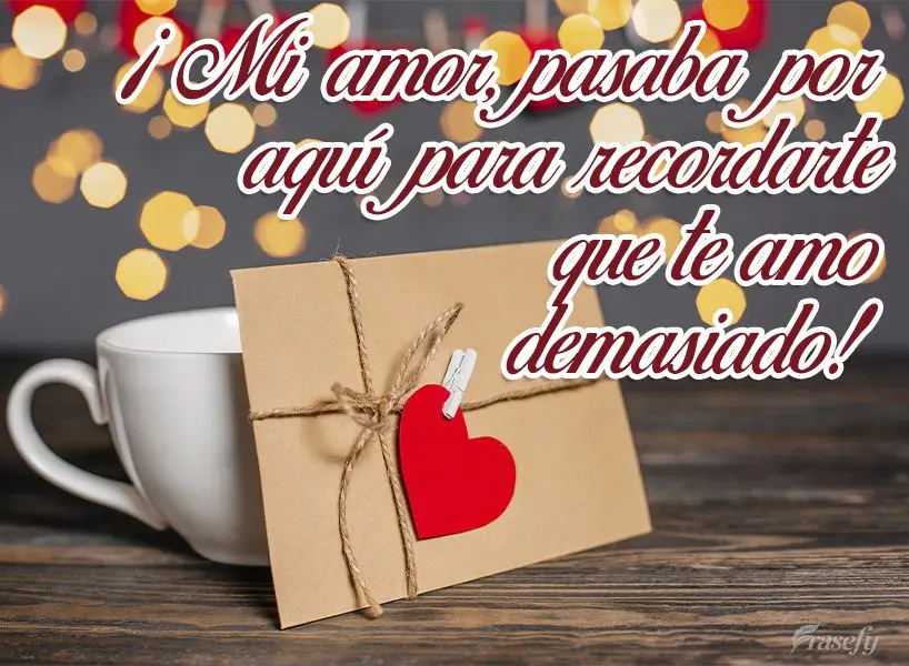 ¡Mi amor, pasaba por aquí para recordarte que te amo demasiado!
