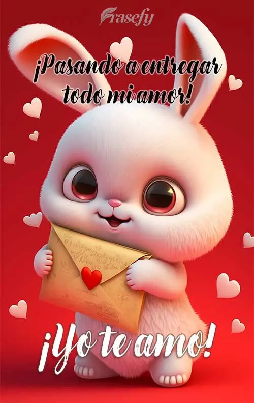 ¡Pasando a entregar todo mi amor! ¡Yo te amo!